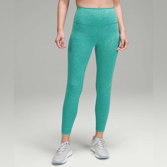 Lululemon Wunder Train High Rise Tight Leggings Blaze Maldives Green Size 0 - Picture 1 of 16